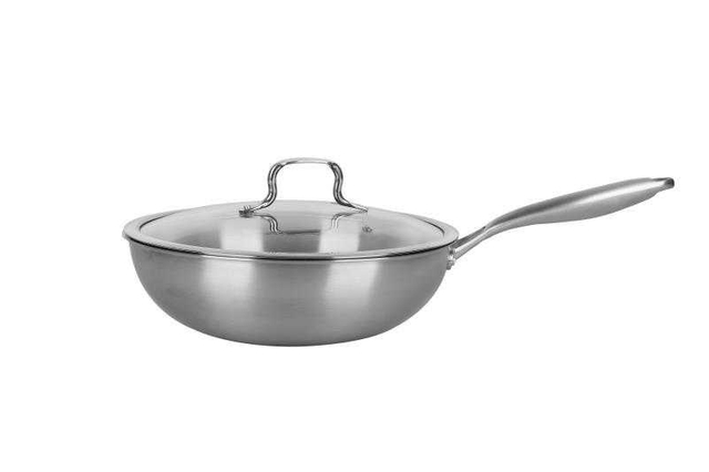 Wok Pot Pot Pan, Stainless Steel Pot,Wok