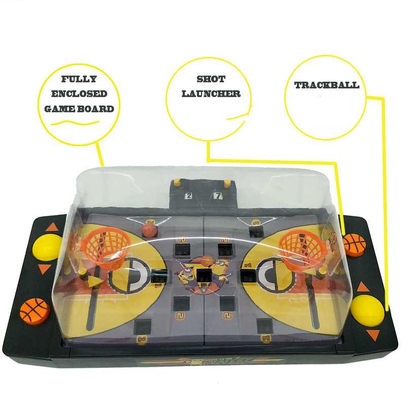 Little Yellow Man Desktop Basketball Hegemony Children's Desktop Game Machine Boy Catapult Parent-child Puzzle Interactive Educational Toys