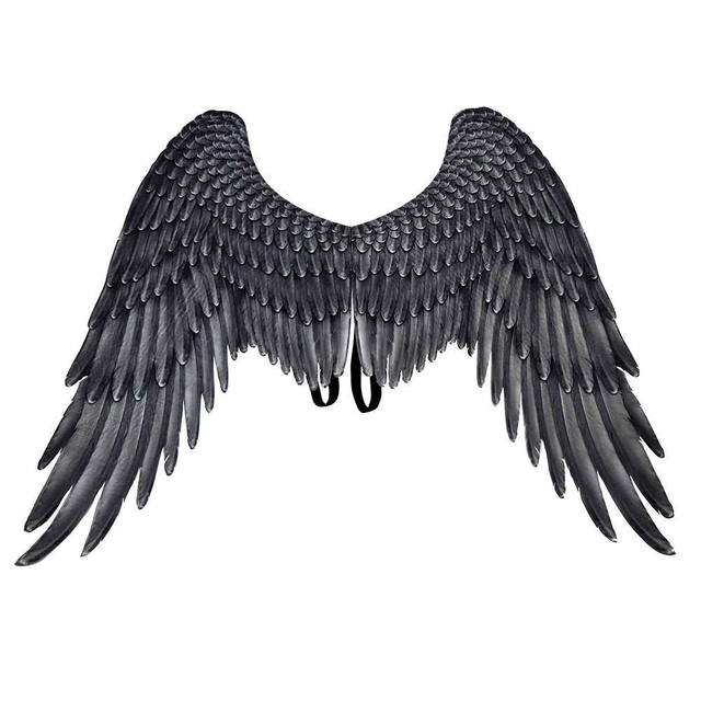 Halloween Unisex Oversized Black White Angel Wings