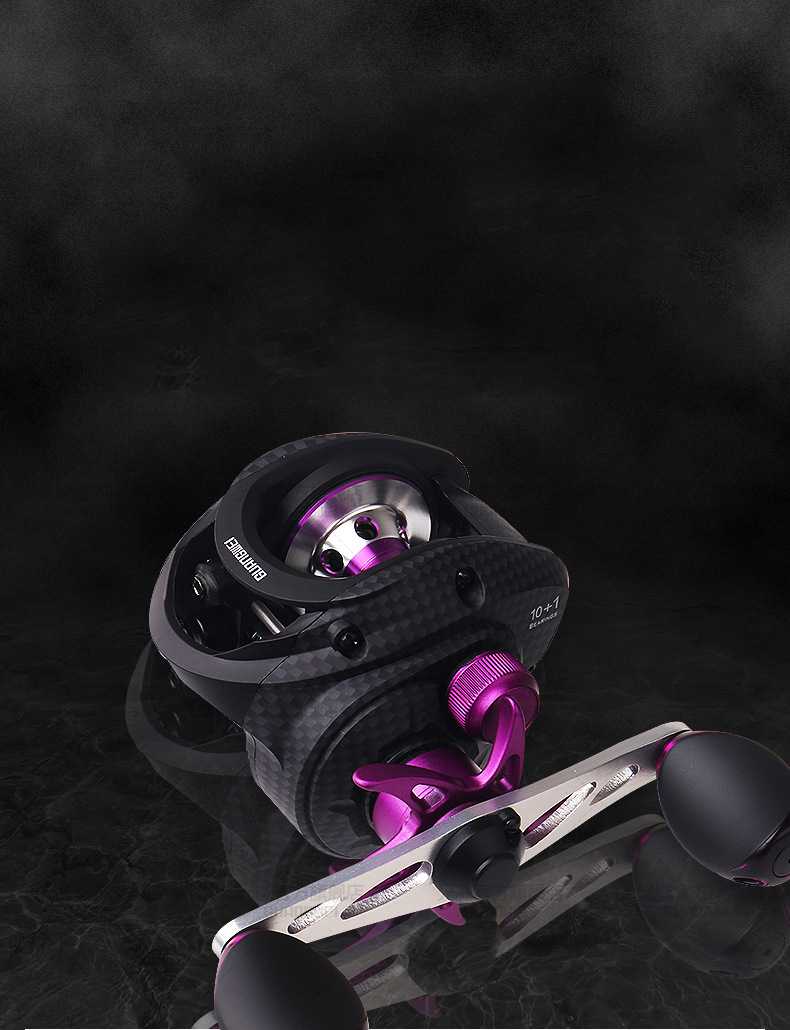 Water Droplets Wheel Asian Fish Line Wheel Black Horse Mouth White Strip 10 Axis Double Line Cup Micro-magnetic Brake