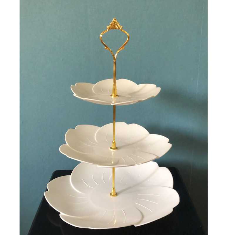 Three-tiered Birthday Party Party Afternoon Tea Dessert Tray Dessert Table Multi-layer Cake Rack Dessert Tray