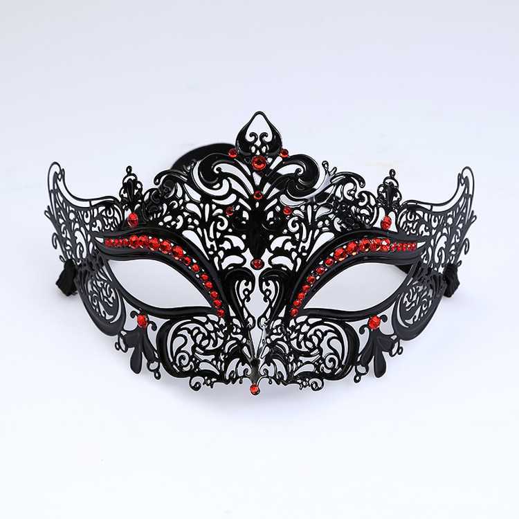 Half Face High-grade Metal Diamond-encrusted Iron Mask Party Halloween Mask Masquerade Party Holiday Supplies