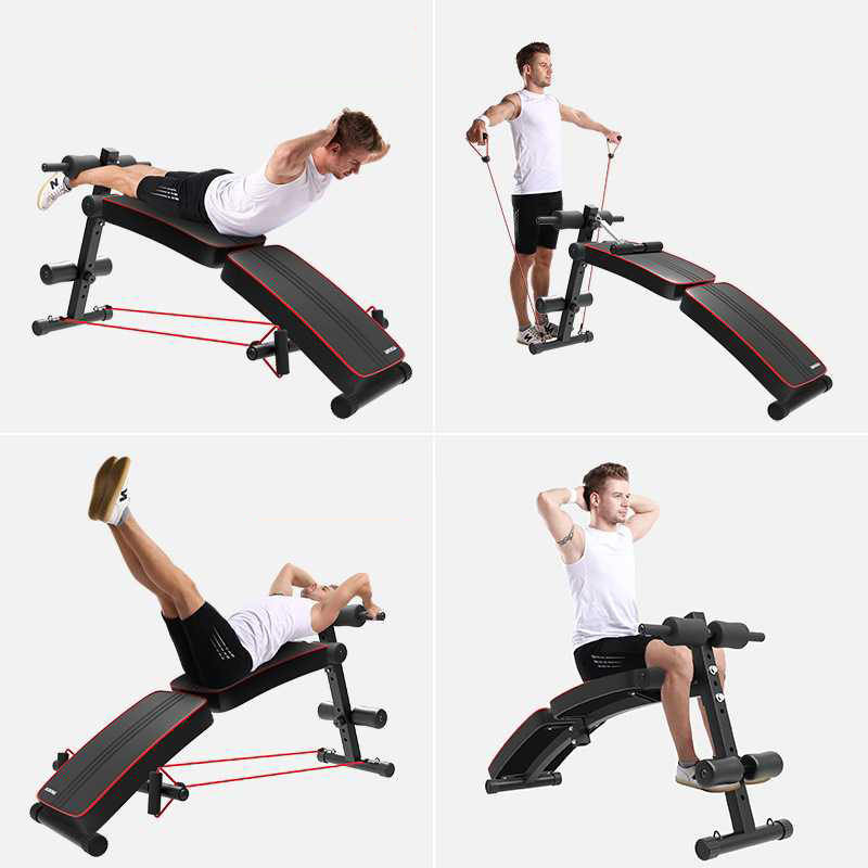Folding Supine Board Male Multifunctional Abdominal Muscles Sports Aids Sit-ups Fitness Equipment Home Training Suit