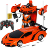 Charging Remote Control Deformation Car One-button Deformation Remote Control Car Deformation Robot Remote Control Police Car Toy Car