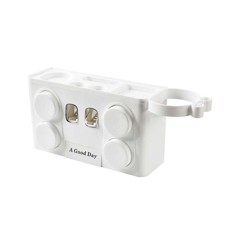 Bathroom Toothbrush Holder Home Multi-function Toilet Suction Wall Tooth Holder Creative Rack Automatic Extrusion Cream