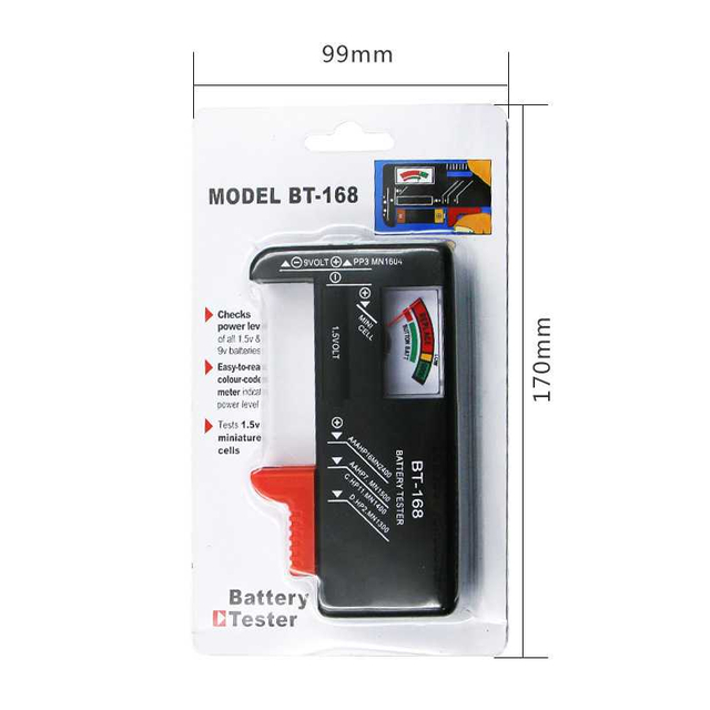 Pointer Type Digital Display Battery Tester BT-168 Battery Tester Multifunction Tester Card