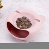 Plastic Lazy Fruit Plate Creative Environmentally Friendly Solid Color Smile Face Melon Plate Household Items