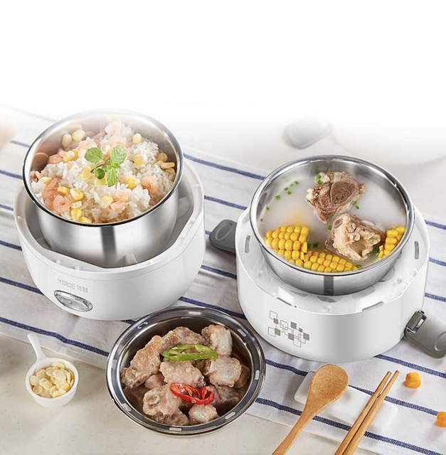 Electric Lunch Box, Heated Lunch Box, Three-layer Insulated Cooking Rice Cooker, Lunch Box