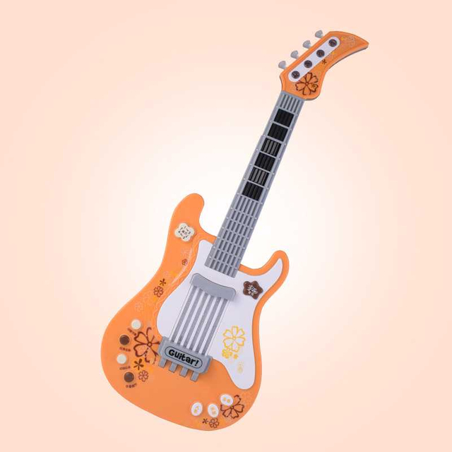 Children's Simulation Bass Player Rock Electronic Guitar Toy Multi-function Mode Instrument Lighting Dynamic Music