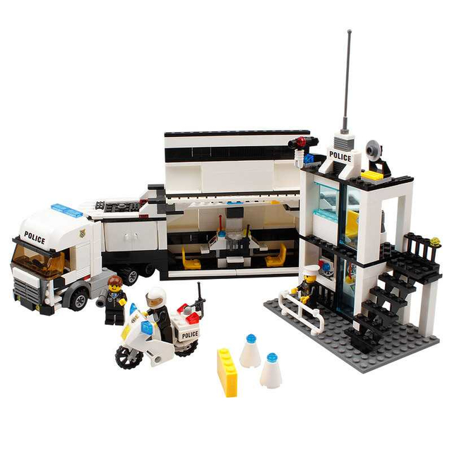 Mobile Command Vehicle,Police Building Blocks,Mobile Conductor Building Block Toy
