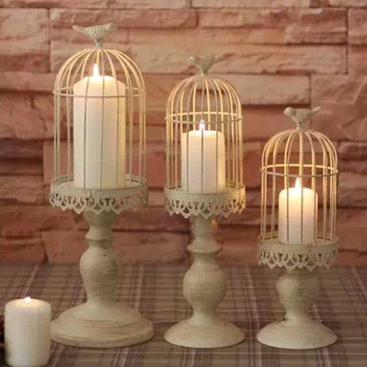 Spot Wrought Iron European Wedding Candlestick Party Party Romantic Arrangement Supplies Western Restaurant Bird Cage Candlestick Decoration