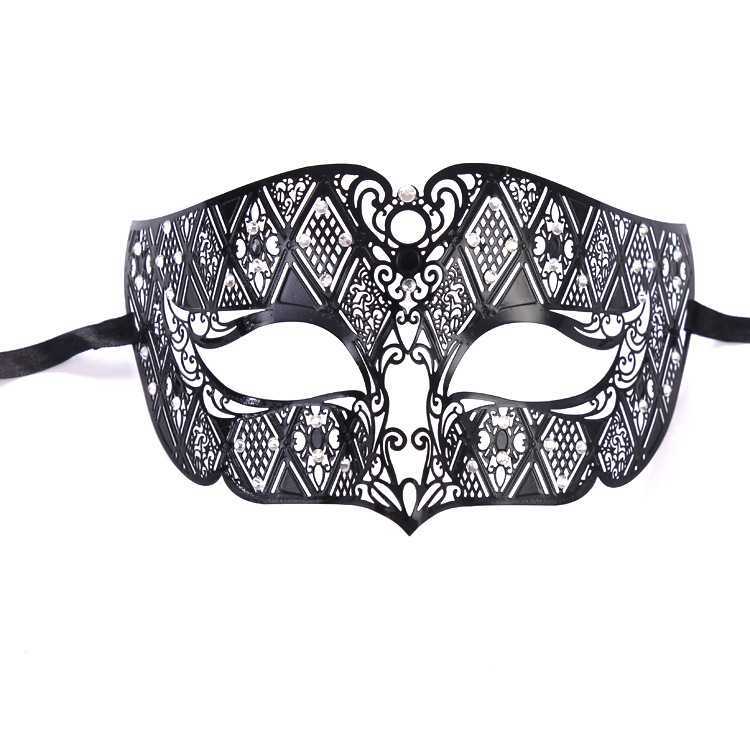 Half Face High-grade Metal Diamond-encrusted Iron Mask Party Halloween Mask Masquerade Party Holiday Supplies