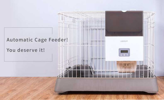 New Pet Automatic Feeder Dog Cat Feeding Machine Cage Hanging Timing Quantitative Automatic Feeding Cat Dog Food