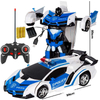 Charging Remote Control Deformation Car One-button Deformation Remote Control Car Deformation Robot Remote Control Police Car Toy Car
