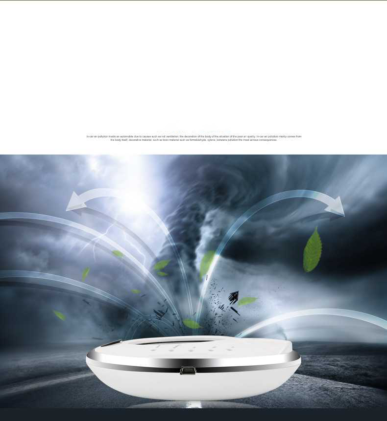 Car Solar Air Purifier Mini Car Purifier Car Aromatherapy Humidifier