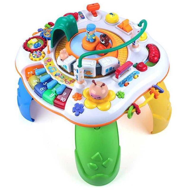 Learning Table Multi-function Early Education Bilingual Game Table Educational Toy Table Baby Game Table 1-3 Years Old