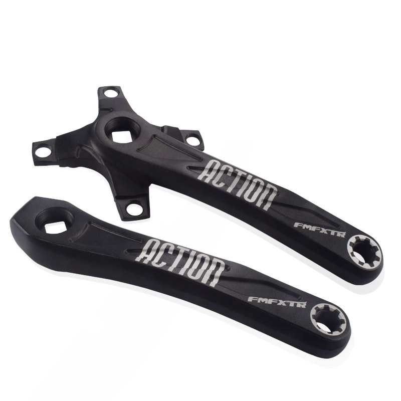 Aluminum Alloy Crank Mountain Bike Sprocket Crank Crank Left And Right 170 Square Hole Crank Set Single Plate Modification Accessories