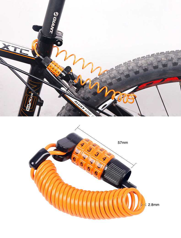 Multi-function Bicycle Cable Lock Outdoor Travel Luggage Lock Spare Mini Bicycle Lock Anti-theft