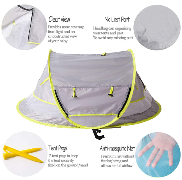 UV Protection Baby Mosquito Tent Folding Mobile Beach Children Crib Sunshade