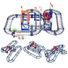 Variety Track Car Drag Mas Assembled Electric High-speed Track Educational Toys Children Diy Toys