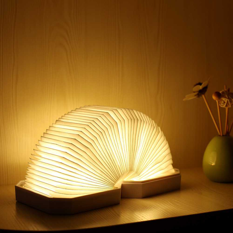Accordion Bluetooth Speaker Book Light Multifunction Hanging Book LED Night Light Creative Gift Birthday Gift