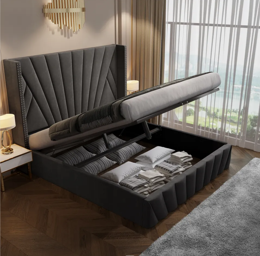 Home Furniture Bedroom Set Factory King Queen Size Bed Frame