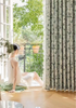 Rural style printed living room curtains, romantic white gauze curtains