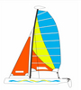 inflatable sailboat rib boat outdoor plastic hard boat Sailboat