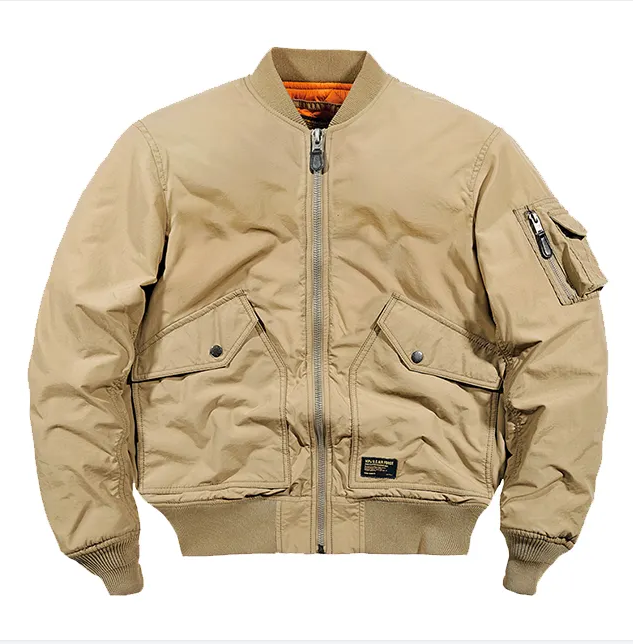 2022 Wholesale Custom Logo Fashion Streetwear Men Satin Bomber Jacket Winter Thick Casual Cropped Jacket Canvas Fabric Woven