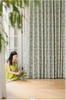 Rural style printed living room curtains, romantic white gauze curtains