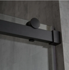 frameless 2 panel black bifold bathroom single sliding glass shower doors
