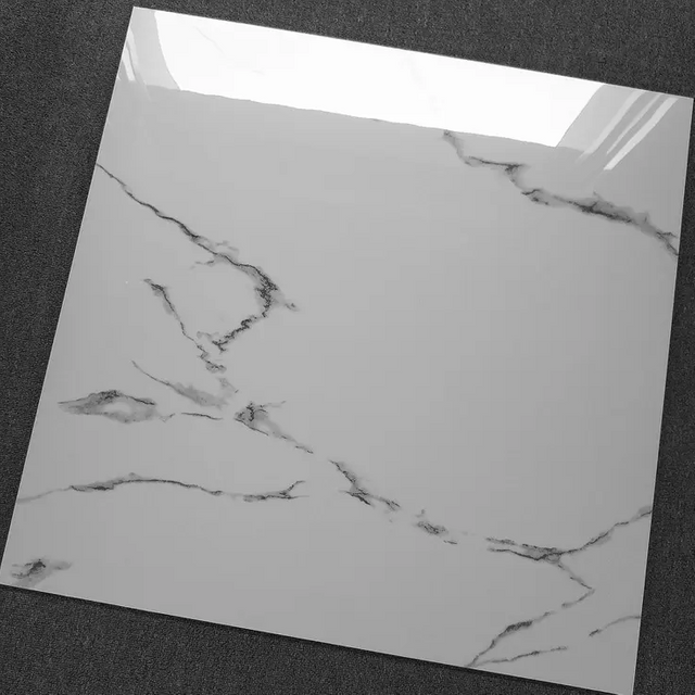 China Glossy White Glazed Marble Price 600x600mm Porcelain Polished Ceramic Floor Tiles 60x60 Impression Marble Ceramic Tiles
