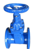 SYI Pn16 Worm Gear Ductile Iron Double Flange Eccentric Butterfly Valve