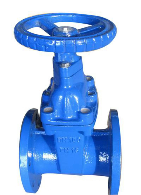 SYI Pn16 Worm Gear Ductile Iron Double Flange Eccentric Butterfly Valve