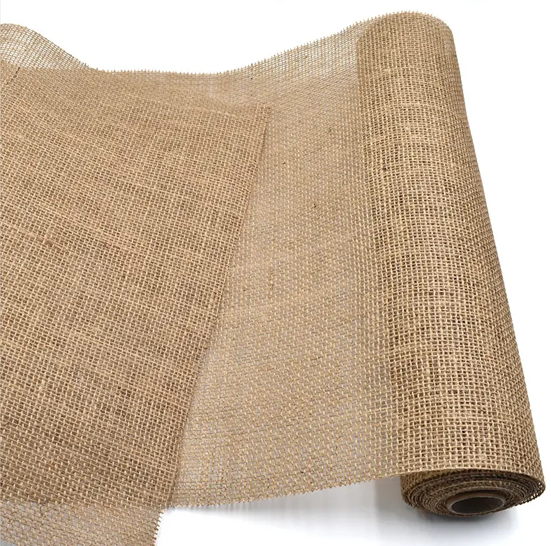 Burlap Fabric Natural Color 100% Jute Cloth Fabric Woven Hessian Fibre Roll
